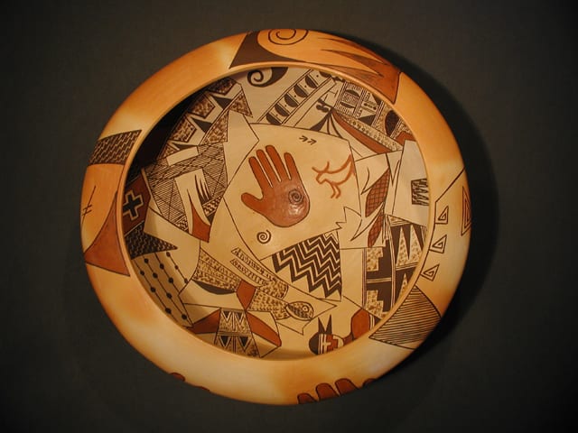 1999-10 Shard Design Bowl with Handprints