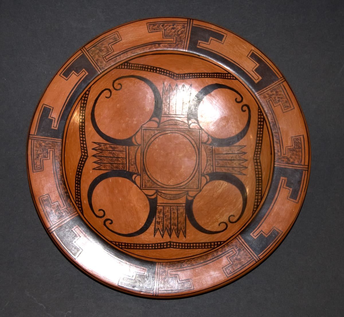 2008-16 Redware Plate with Projection of Polacca Pot