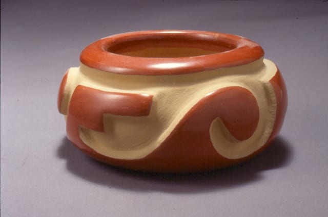1980-01 Santa Clara Carved Redware Bowl