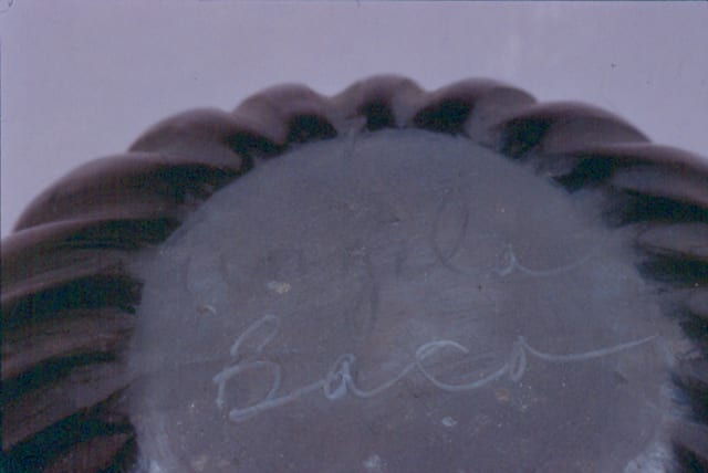 1980-03 Santa Clara Carved Black Melon Bowl