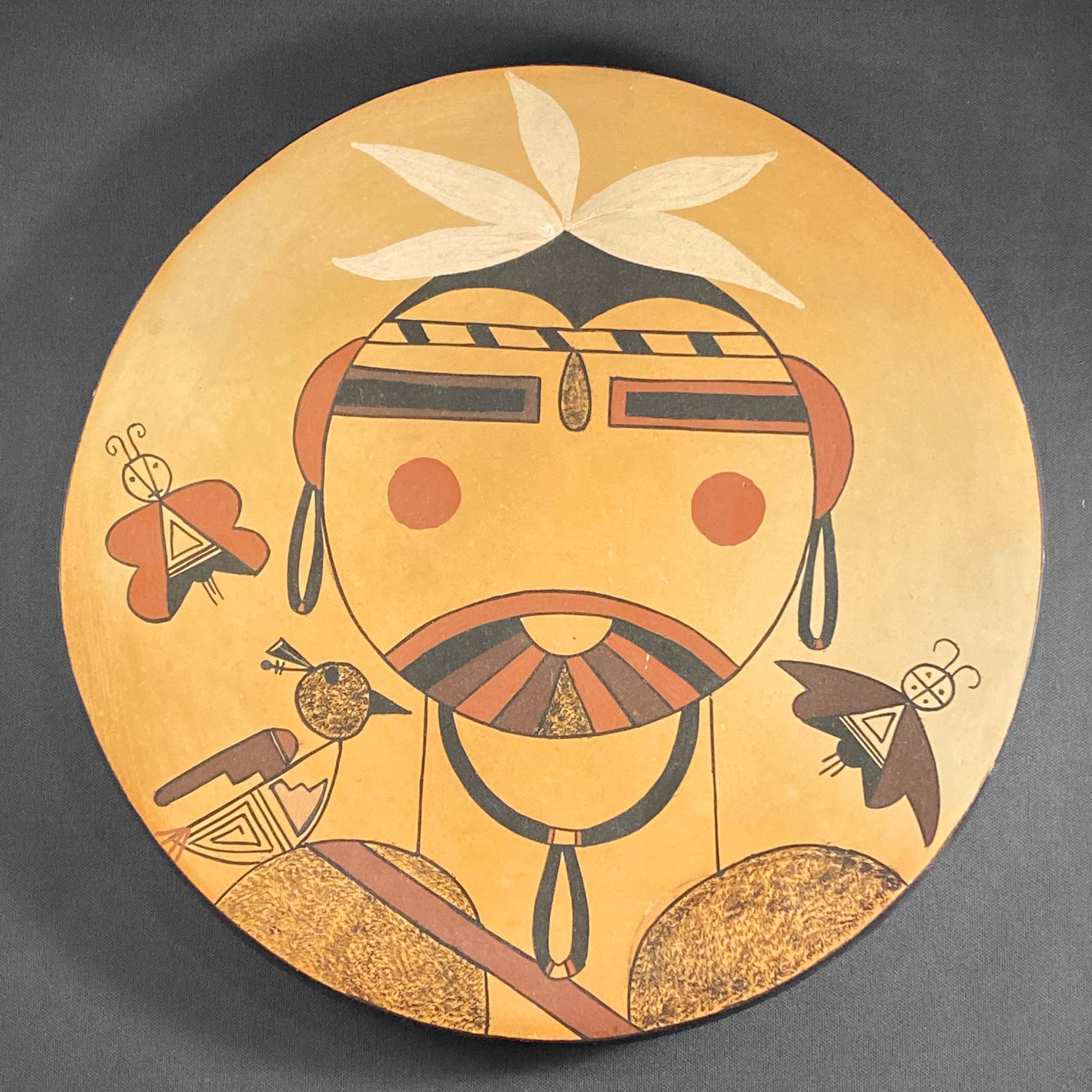 2019-03  Plate with Polik’Mana, butterflies and bird