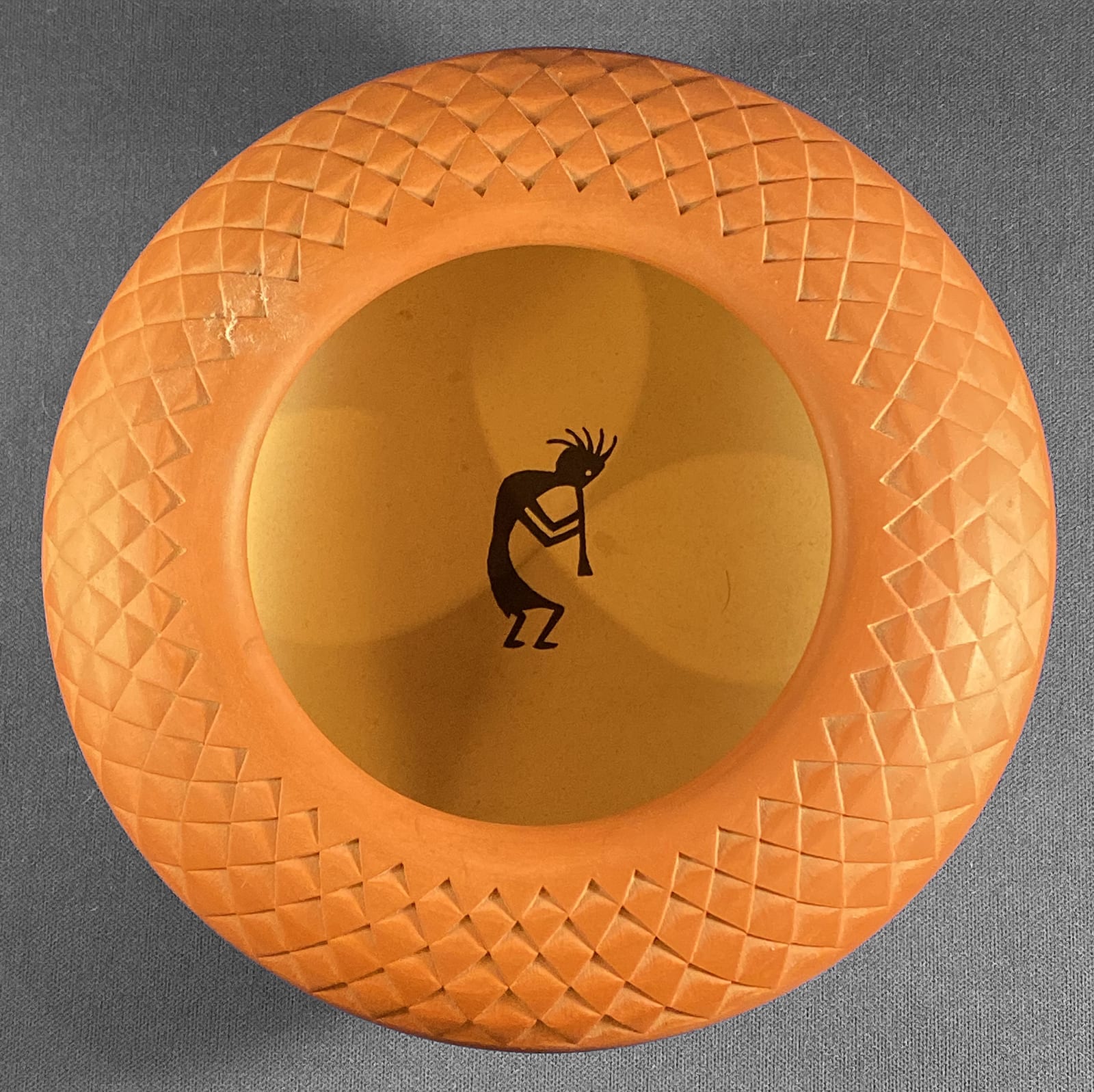 2019-14  Redware bowl with patterned rim
