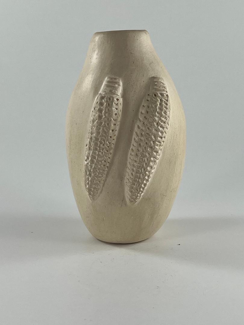 2021-02  Small vase with two repousse ears of corn